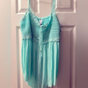 Women’s mint green/light blue tank top
